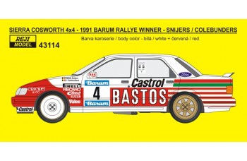 Decal – Ford Sierra Cosworth 4x4 - 1991 Barum rallye winner - Snijers / Colebunders 1/43